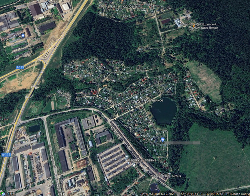 Снимок со спутника СНТ Солнечное Больше Вязёмы